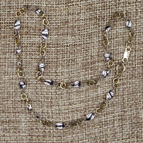 14K Multitone Bracelet Anklet - Picture 3 of 8